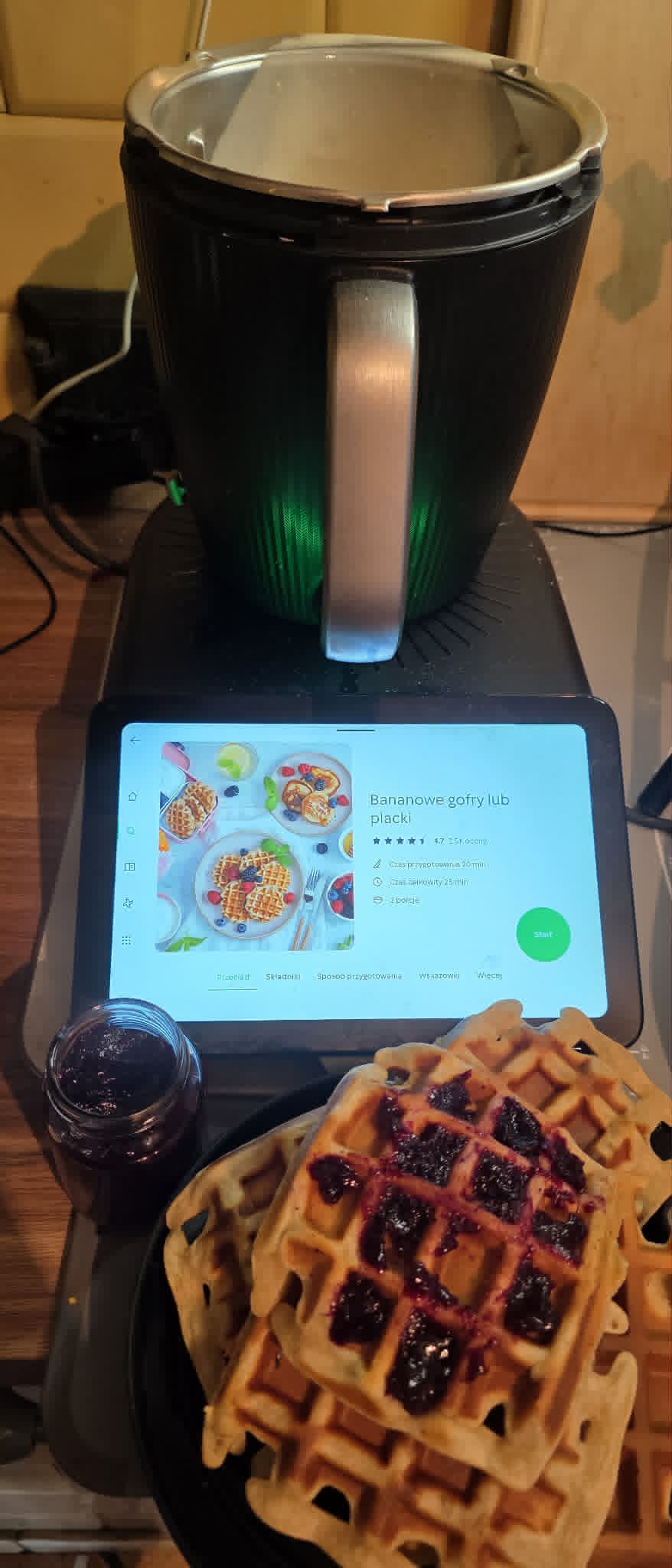 Bananowe gofry lub placki Thermomix