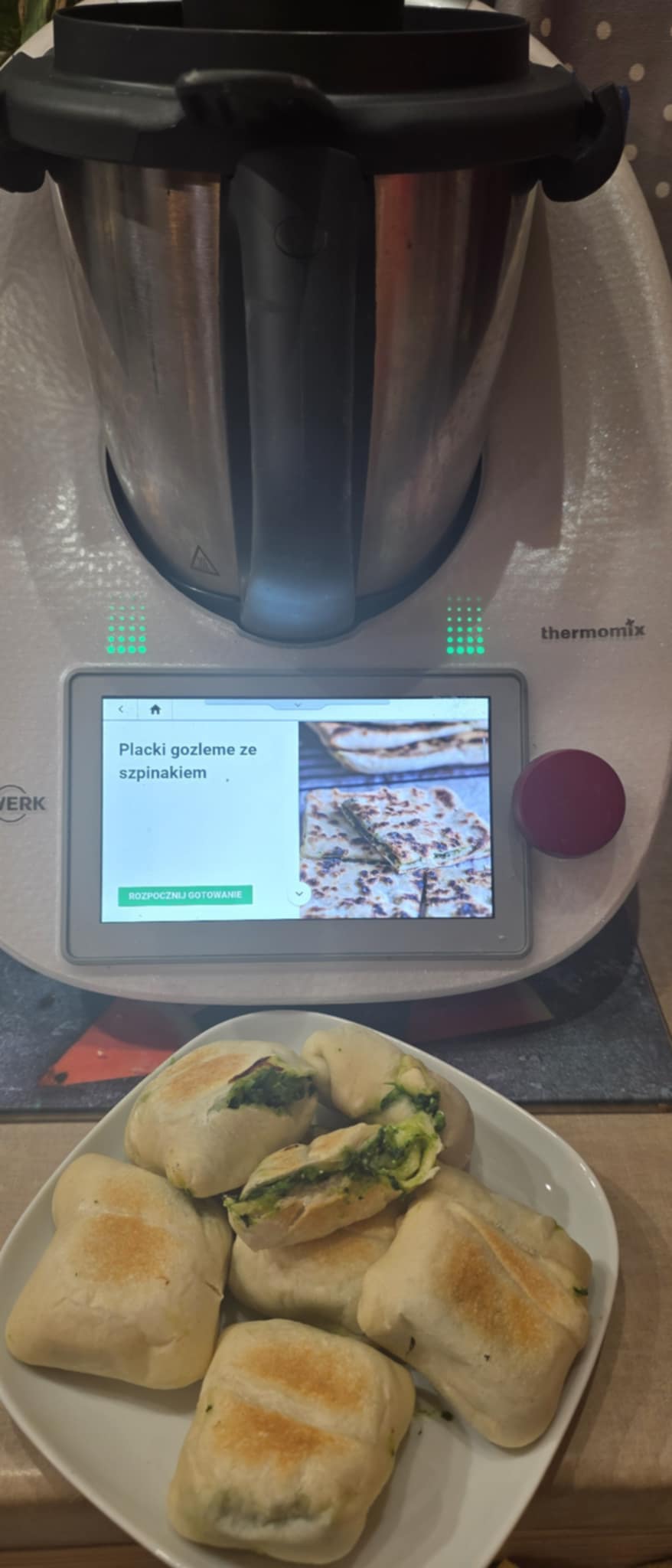 Placki gozleme ze szpinakiem Thermomix
