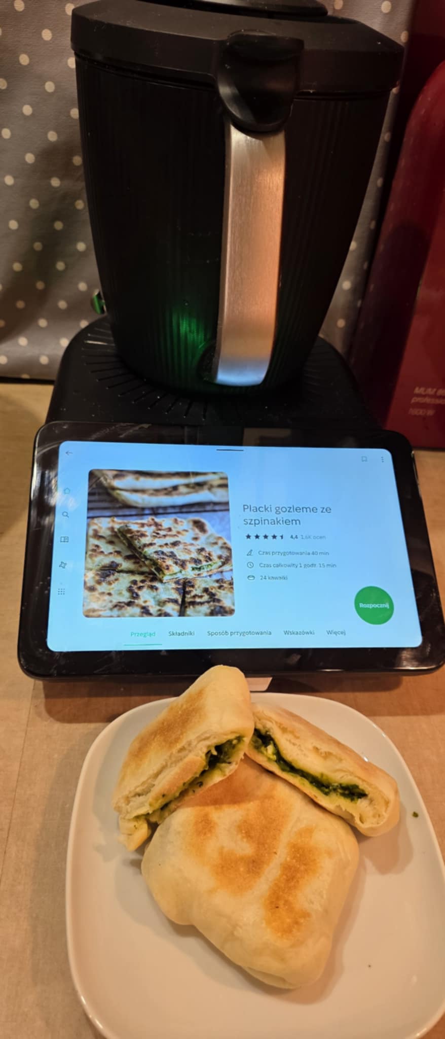 Placki ze szpinakiem Thermomix