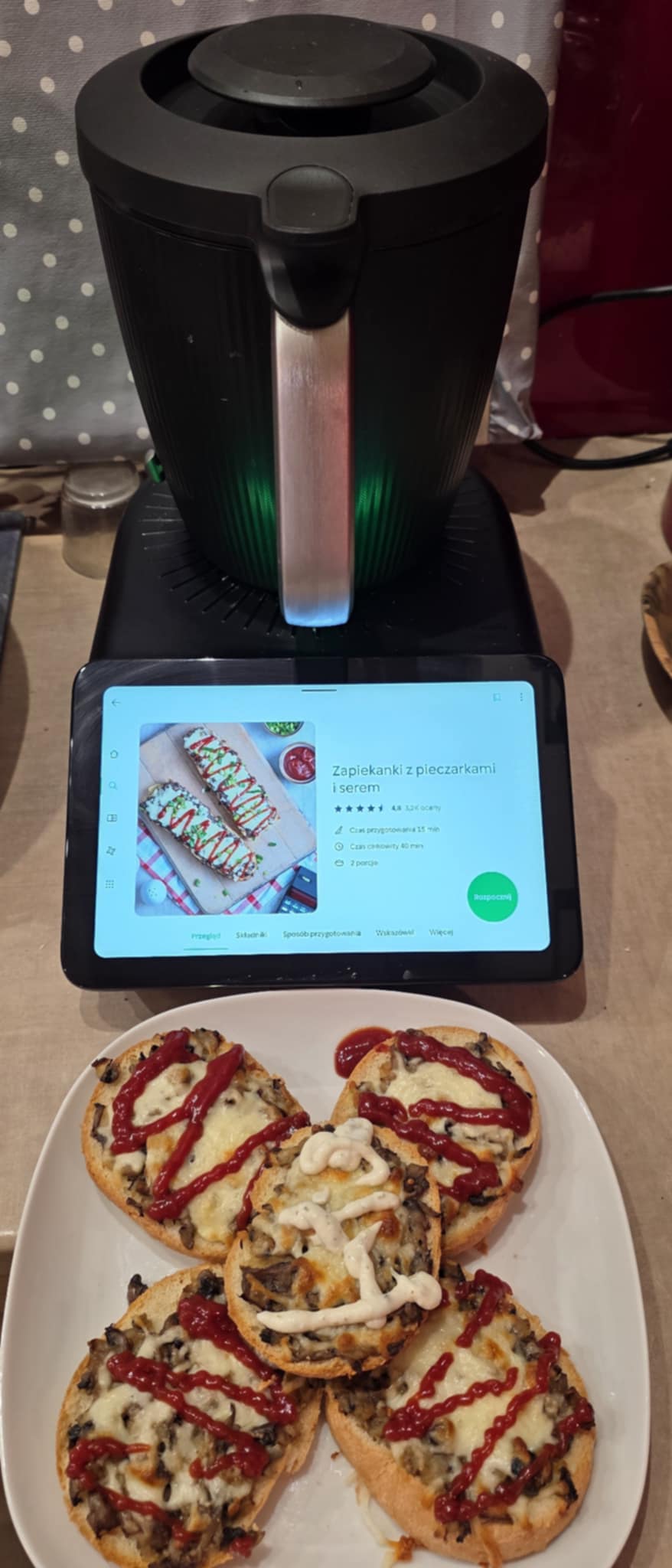 Zapiekanki z pieczarkami i serem Thermomix